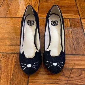Black cat high heels